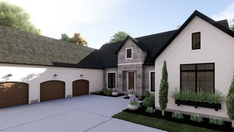 The Whitney house plan, exterior view 3